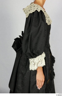  Photos Woman in Historical Dress 54 18th century Historical clothing black dress upper body 0009.jpg
